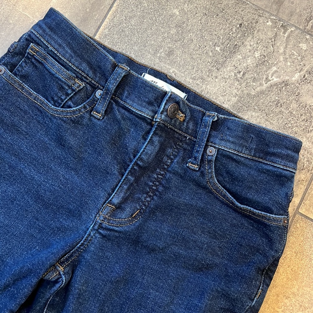 Madewell Dark Wash 9” Mid-rise Skinny Ankle Jeans